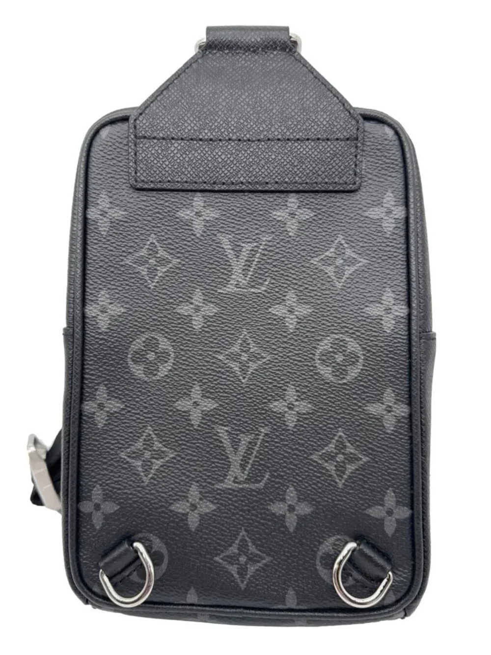 Louis Vuitton Outdoor Slingbag Monogram Taigarama Leather Crossbody Bag Black